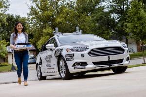 2017 Ford Fusion Hybrid Self-Driving Domino's Pizza Delivery Vehicle